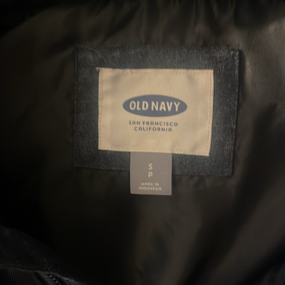 Old Navy, small navy blue hoodie vest - Picture 2 of 4
